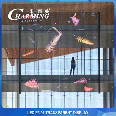 Ultrathin Crashproof LED Video Wall Transparan 256x64 Tahan Lama